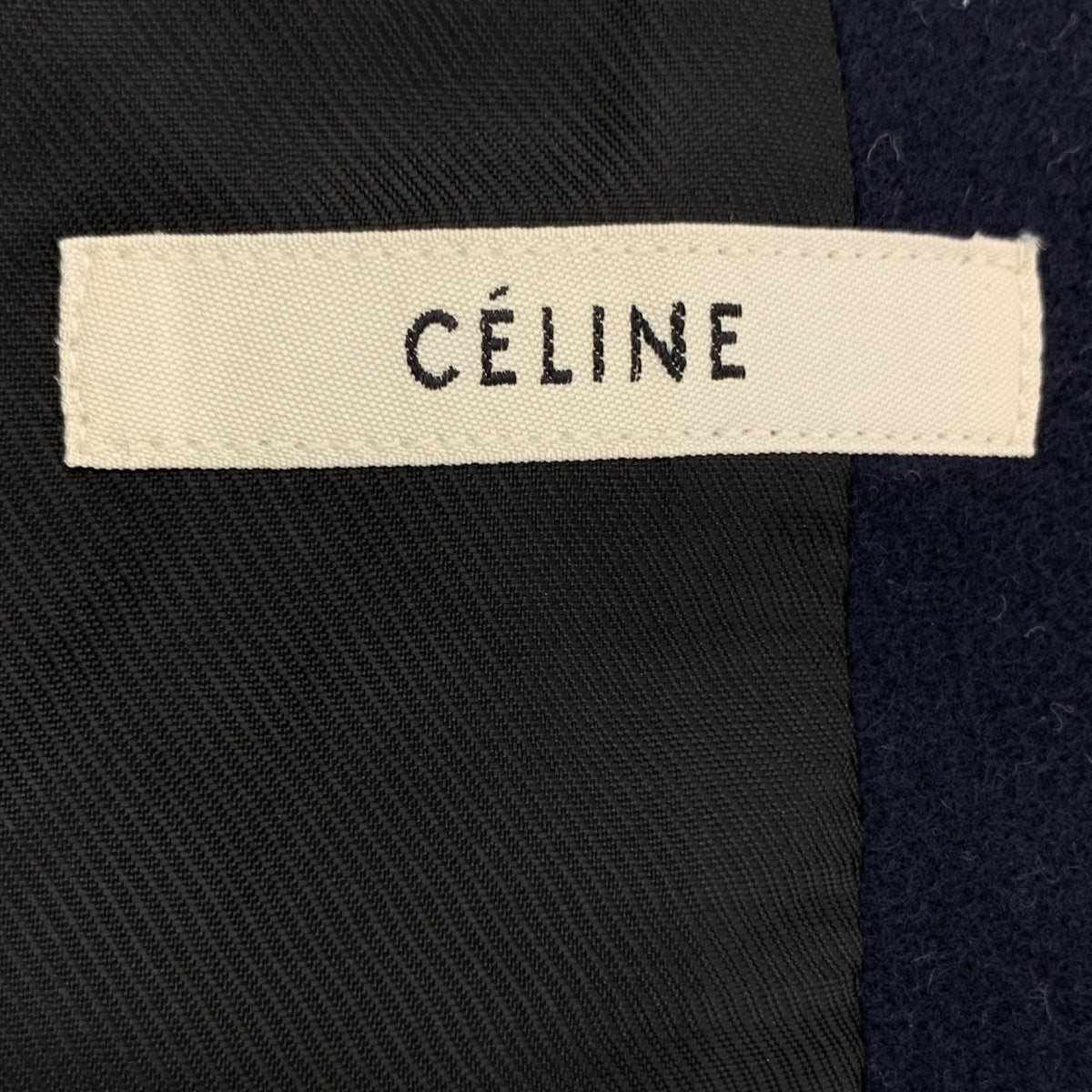 CELINE / セリーヌ | フィービー期 エッグクロンビーコート / 総裏地 | 38 | ネイビー | レディース