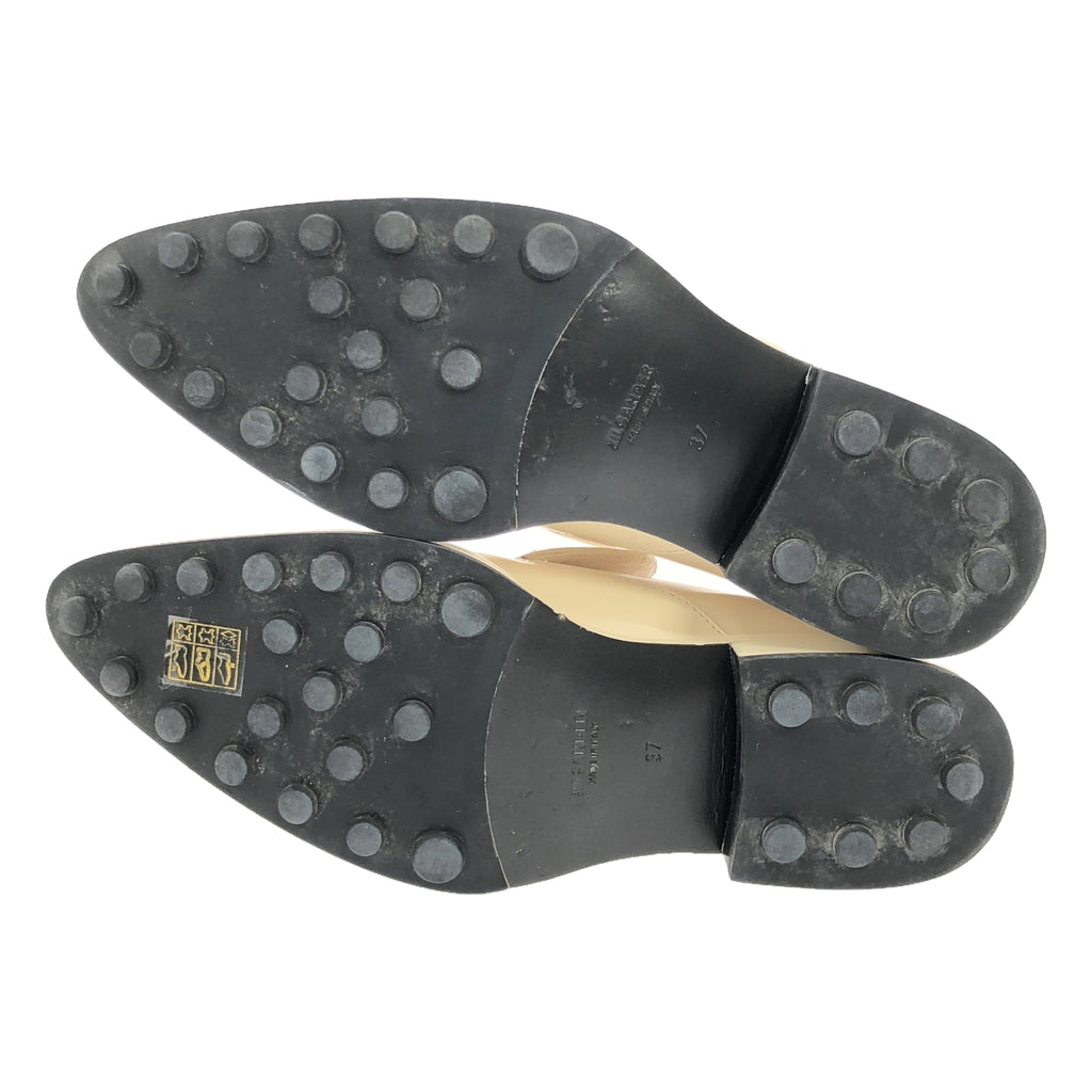 【美品】  JIL SANDER / ジルサンダー | ポインテッドトゥ スリッポン ローファー | 37 | アイボリー | レディース