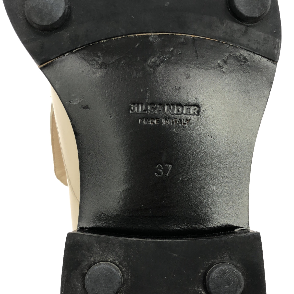 【미품】 JIL SANDER / 질 썬더 | 포인티드 투 슬리폰 로퍼 | 37 | 아이보리 | 여성