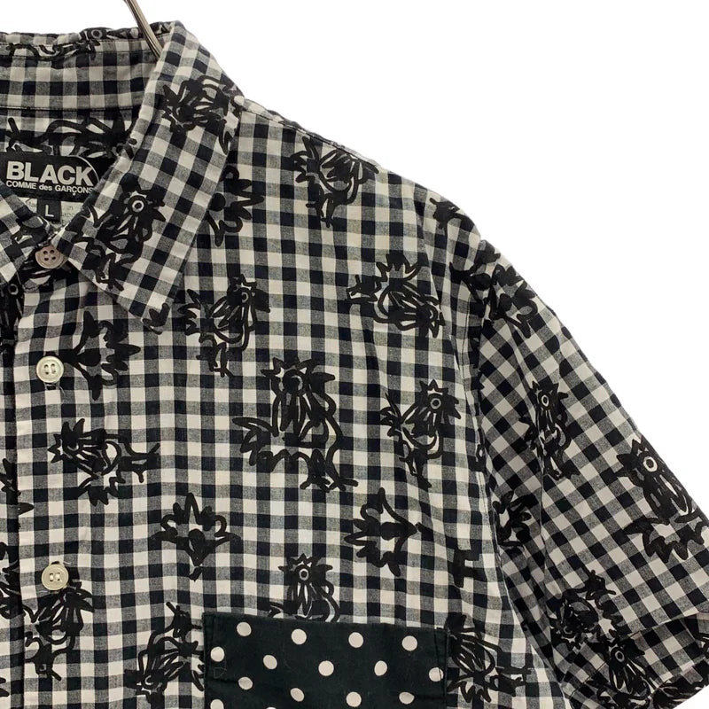 BLACK COMME des GARCONS / ブラックコムデギャルソン | 2014SS | ギンガムチェック プリントシャツ | L | メンズ