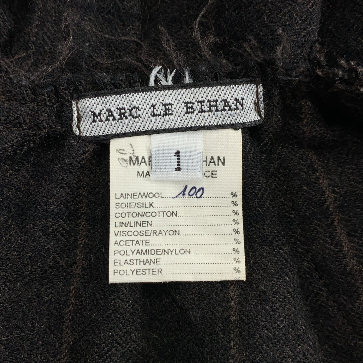 MARC LE BIHAN / マルクルビアン | ウール カットオフ バックボタン ギャザー ワンピース | 1 |
