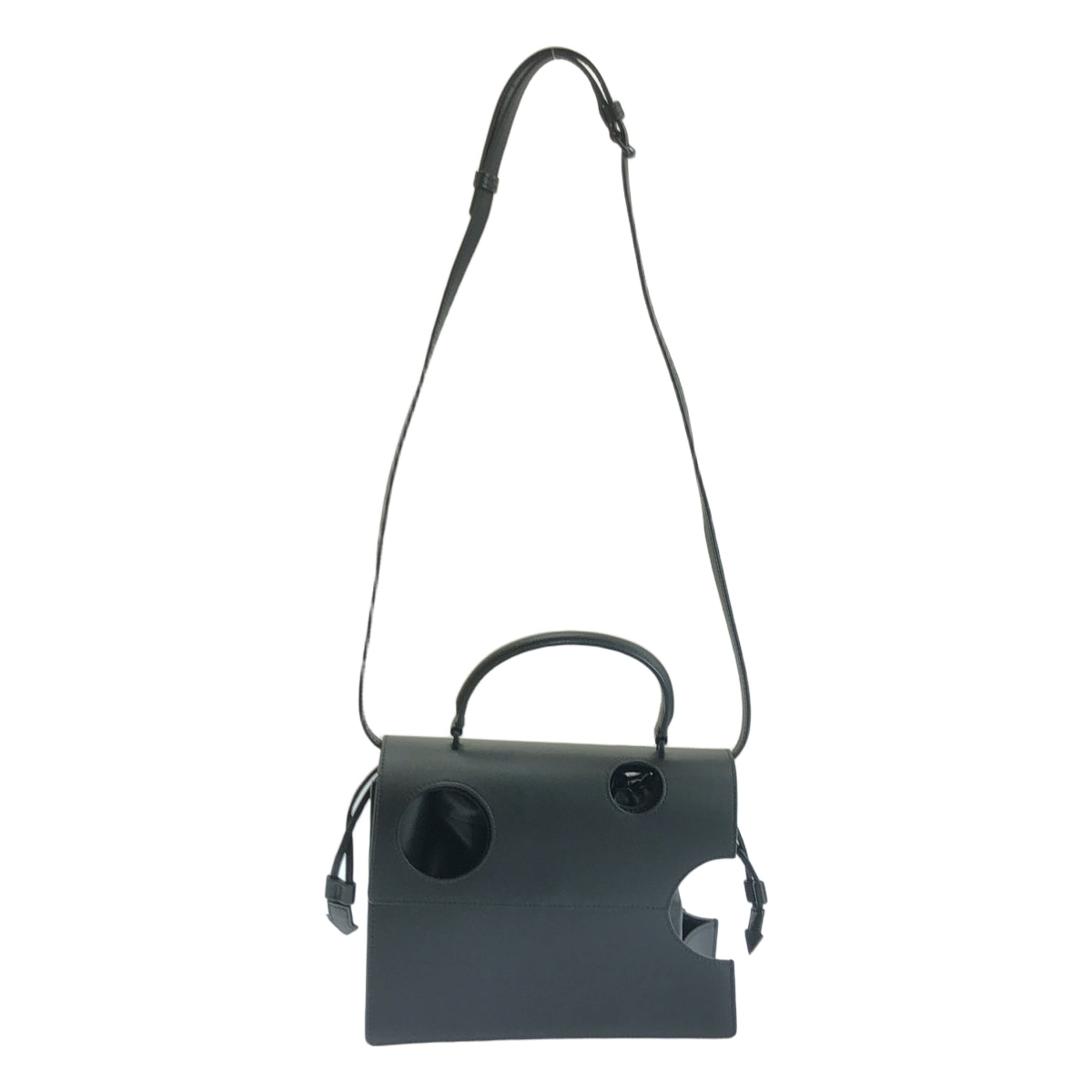 Off-White / オフホワイト | meteor 2.8 jitney bag 2way レザー ショルダーバッグ | ブラック | レディース