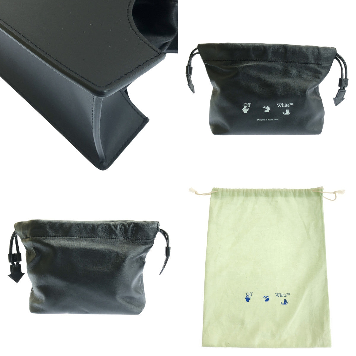 Off-White / オフホワイト | meteor 2.8 jitney bag 2way レザー ショルダーバッグ | ブラック | レディース