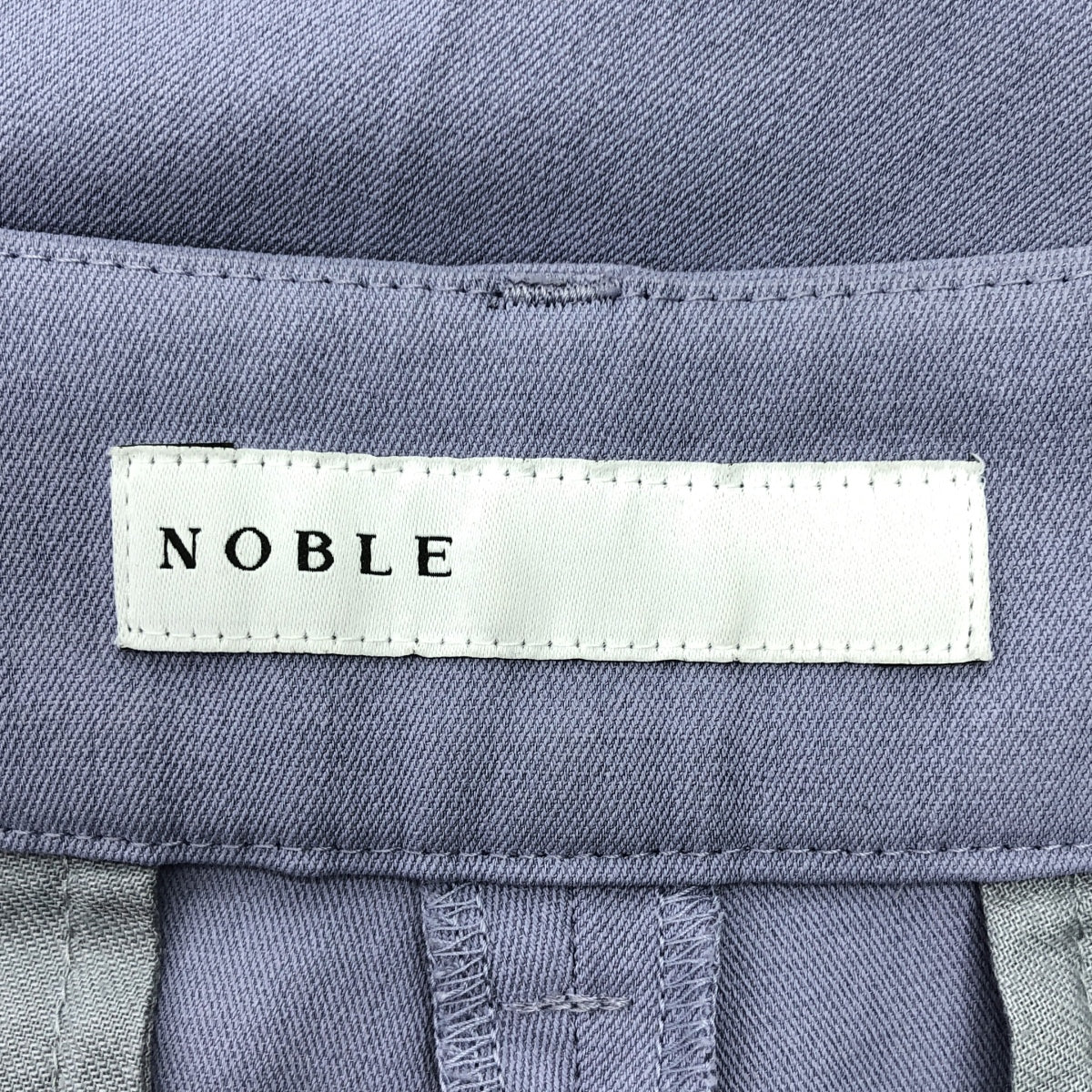 NOBLE / ノーブル | ドライコットンリネンステップヘムパンツ | 38 | ラベンダー | レディース