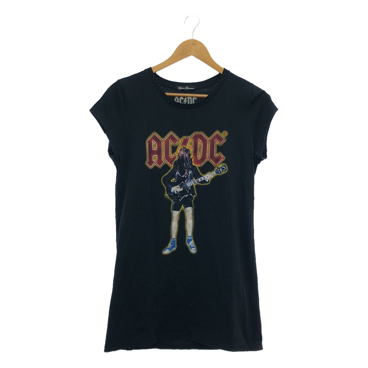 HYSTERIC GLAMOUR / 히스테릭 글래머 | × ACDC ROCK TEE / 락 프린트 T 셔츠 컷소우 | F | black |