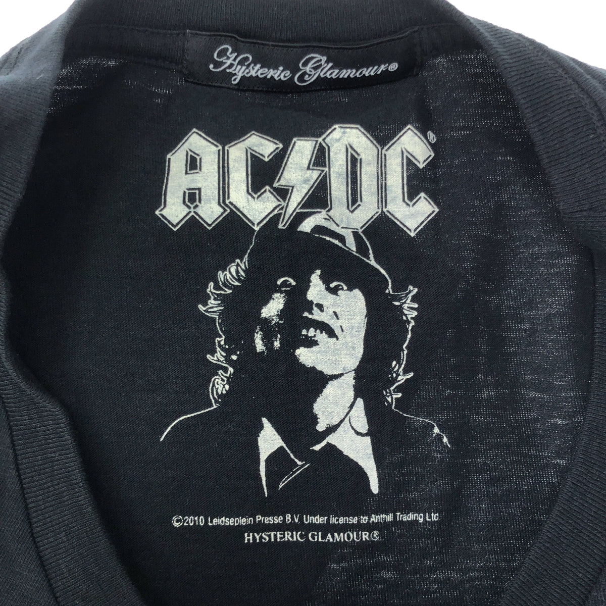 HYSTERIC GLAMOUR / 히스테릭 글래머 | × ACDC ROCK TEE / 락 프린트 T 셔츠 컷소우 | F | black |