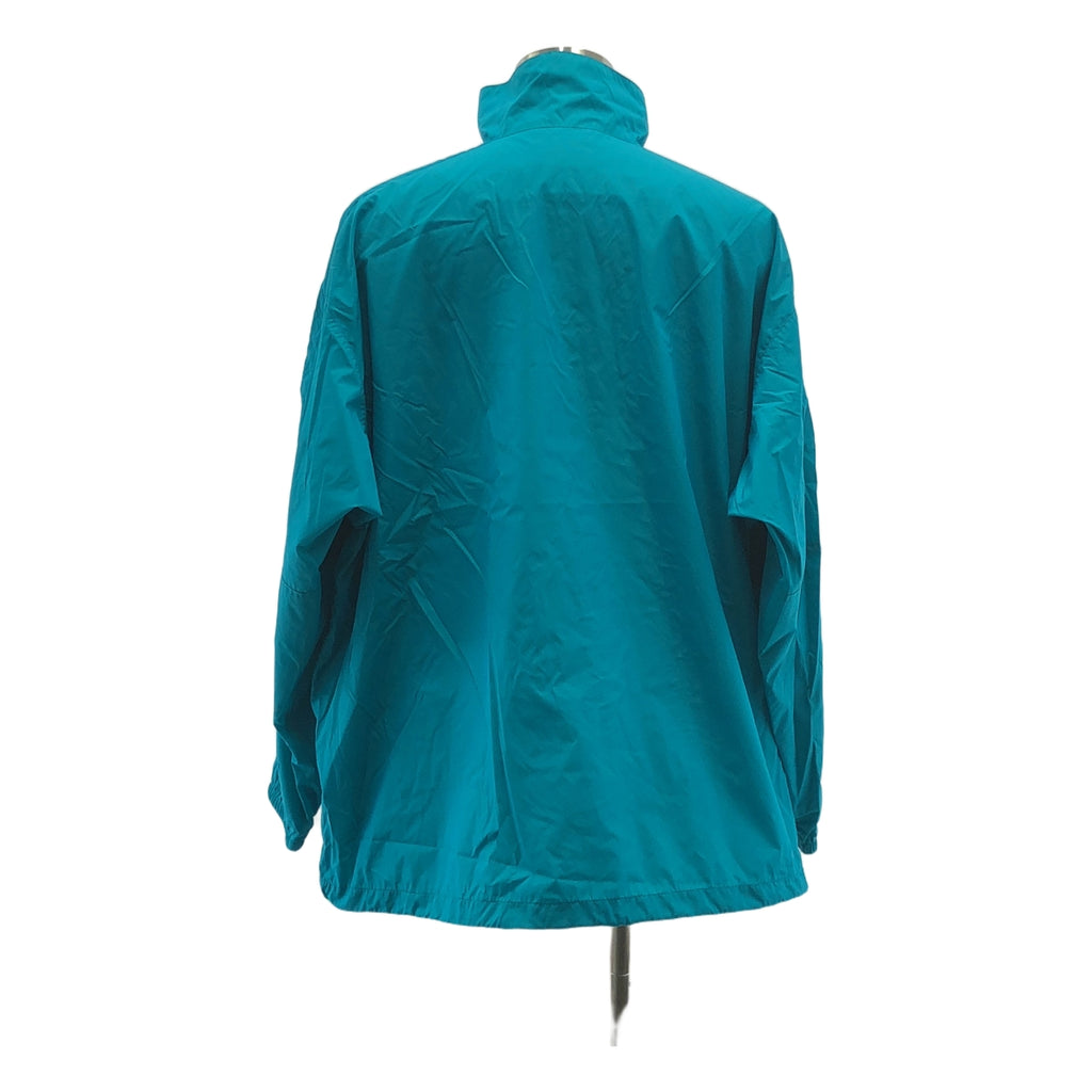 【美品】  BALENCIAGA / バレンシアガ | 2023AW | ロゴプリント ポプリン ナイロン ブルゾン | XS | ターコイズ / ブラック / ホワイト | メンズ