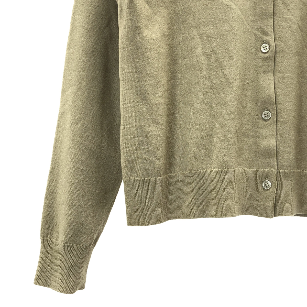 [品相良好] MUSE de Deuxieme Classe | 2023秋冬 |套裝 / 彈性羊毛圓領開襟衫套頭針織衫 | F |米色 |女性的