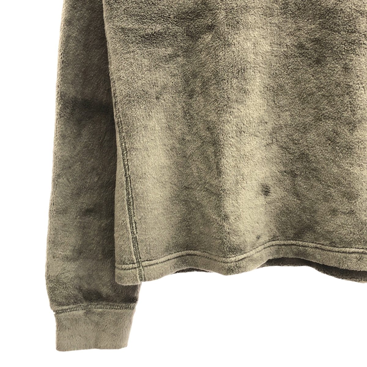 Pilgrim Surf＋Supply / ピルグリムサーフ+サプライ | Kagan Fleece Pennant Crew ロゴ刺しゅう フリース クルーネック | XS | グレー | メンズ