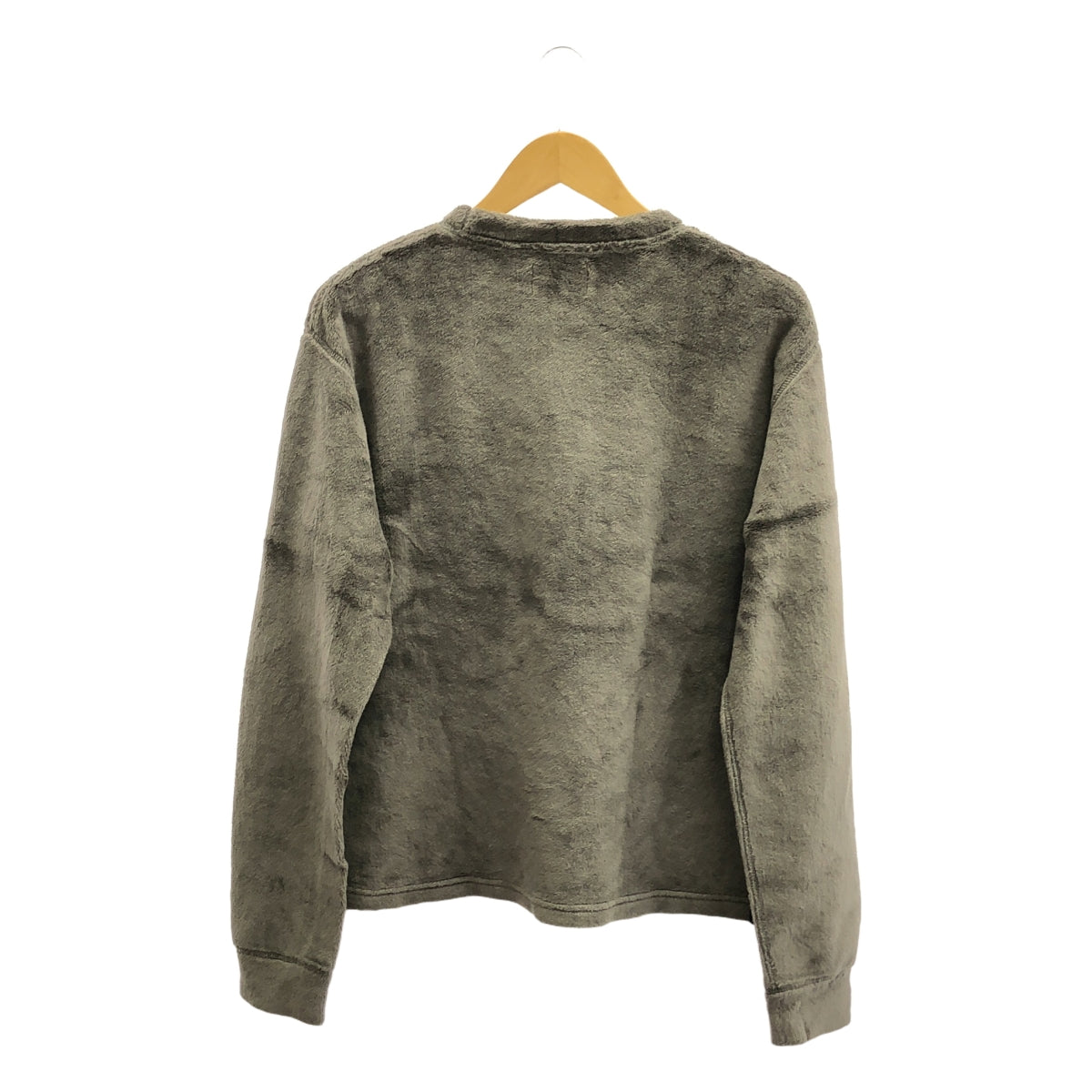 Pilgrim Surf＋Supply / ピルグリムサーフ+サプライ | Kagan Fleece Pennant Crew ロゴ刺しゅう フリース クルーネック | XS | グレー | メンズ