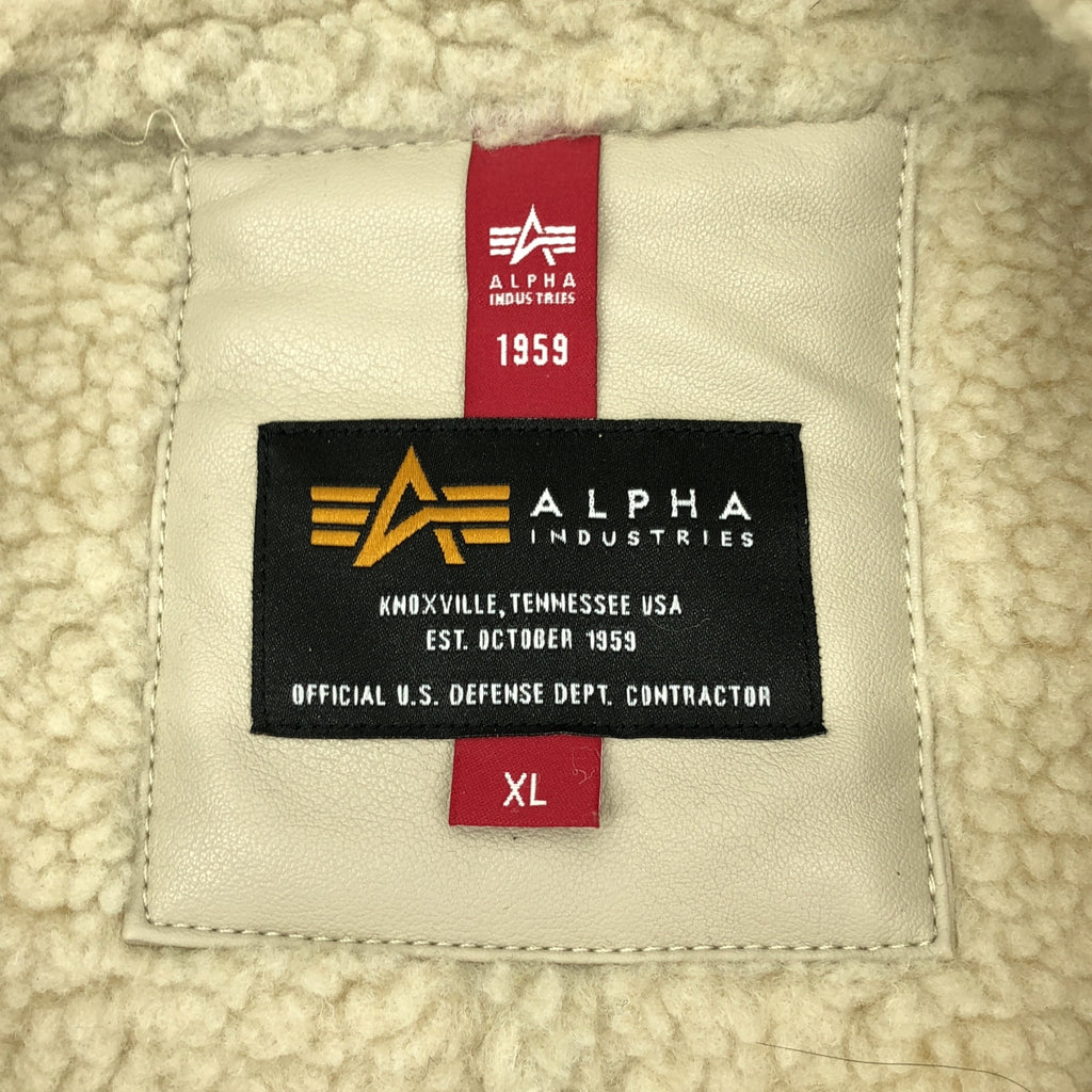ALPHA INDUSTRIES / アルファインダストリーズ | 2024AW | B-3 フェイクムートン ジャケット | XL | オフホワイト / グレージュ | メンズ
