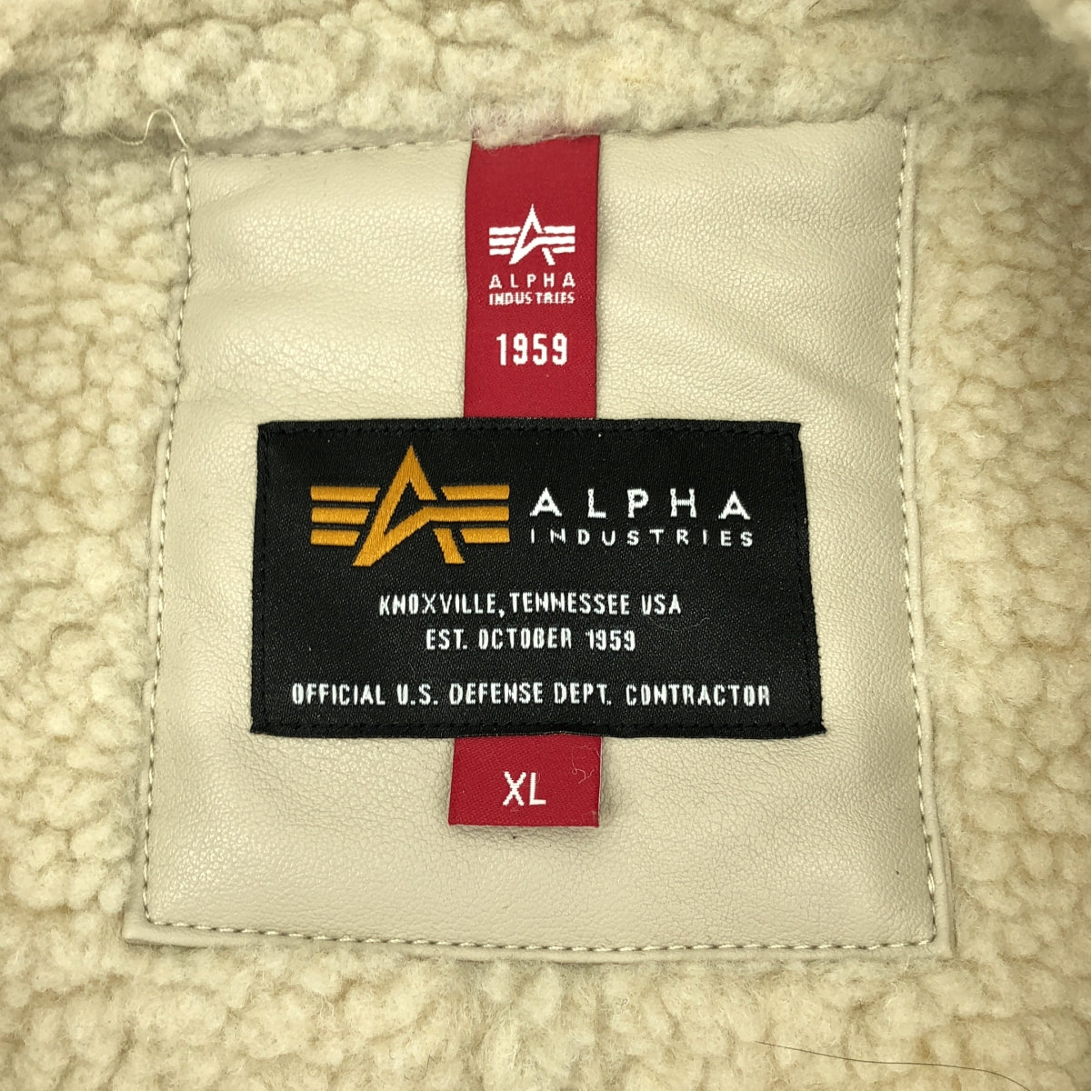 ALPHA INDUSTRIES / アルファインダストリーズ | 2024AW | B-3 フェイクムートン ジャケット | XL | オフホワイト / グレージュ | メンズ