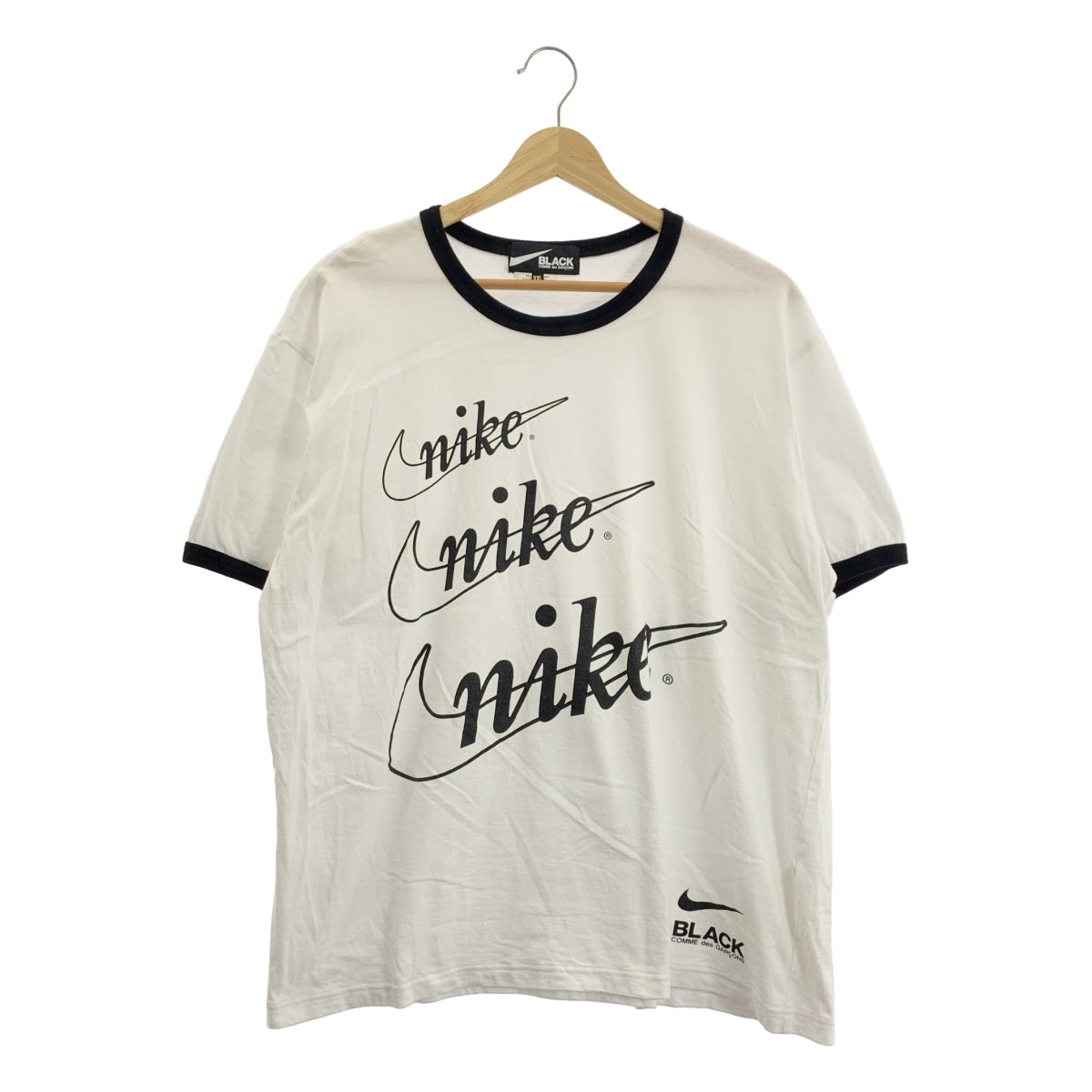 BLACK COMME des GARCONS / 블랙 콤 데 갤슨 | 2020AW | × NIKE / 코튼 로고 T 셔츠 | XXL | 남성