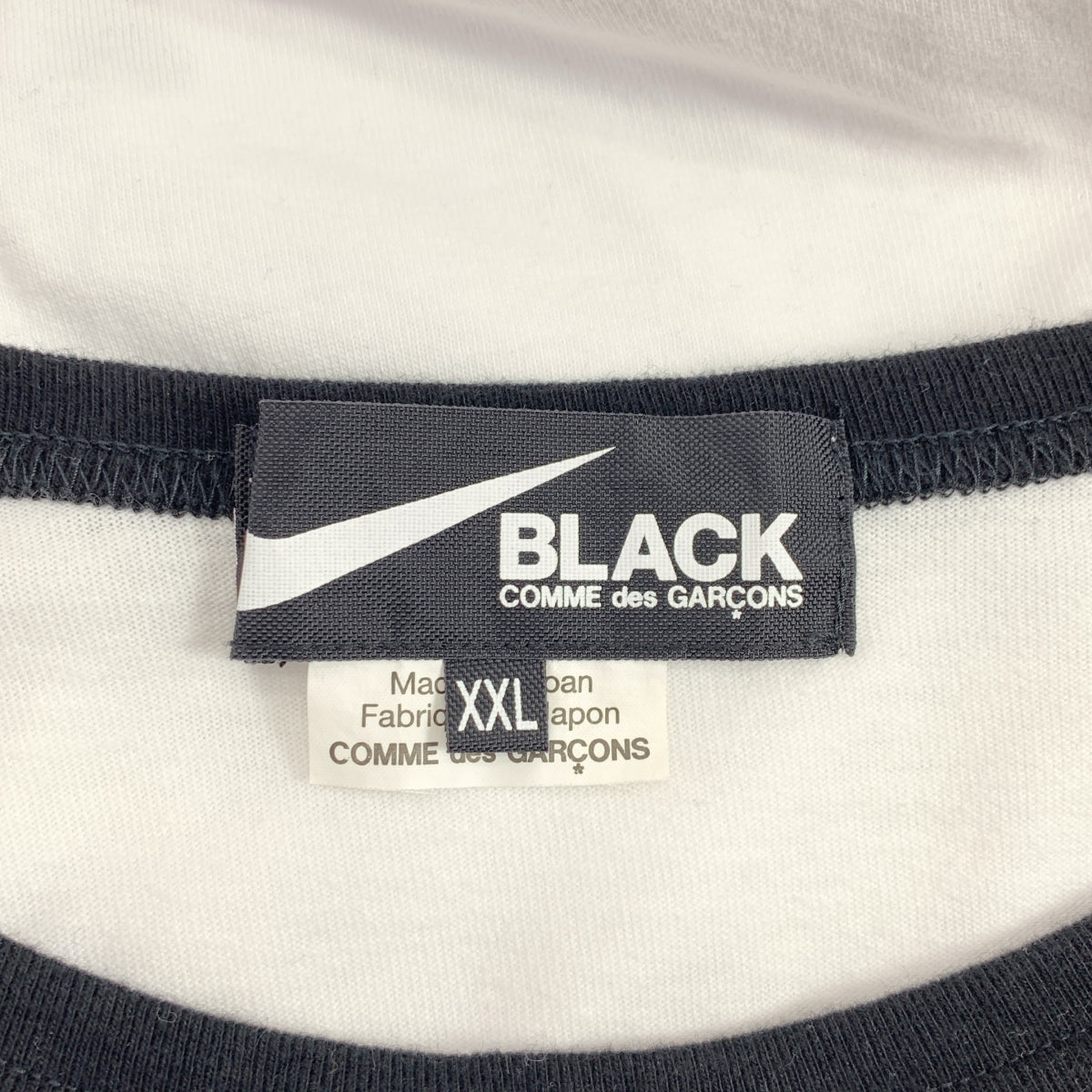 BLACK COMME des GARCONS / 블랙 콤 데 갤슨 | 2020AW | × NIKE / 코튼 로고 T 셔츠 | XXL | 남성