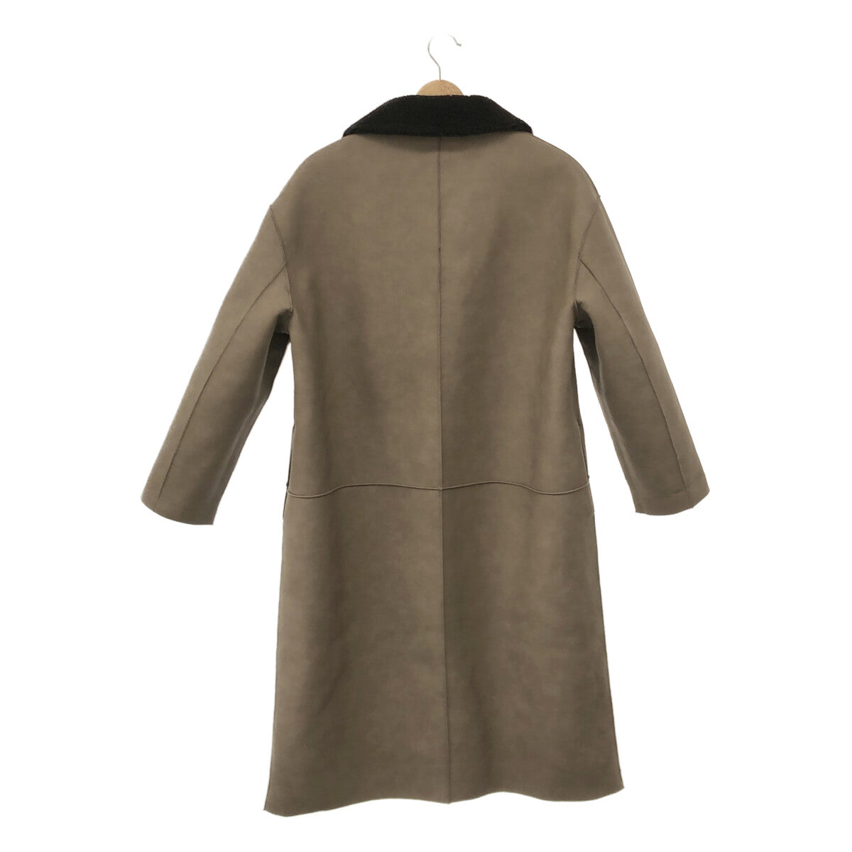 【新品】  SMUK / スムーク | フェイクムートン リバーシブルコート | F | ブラウン / グレー | レディース