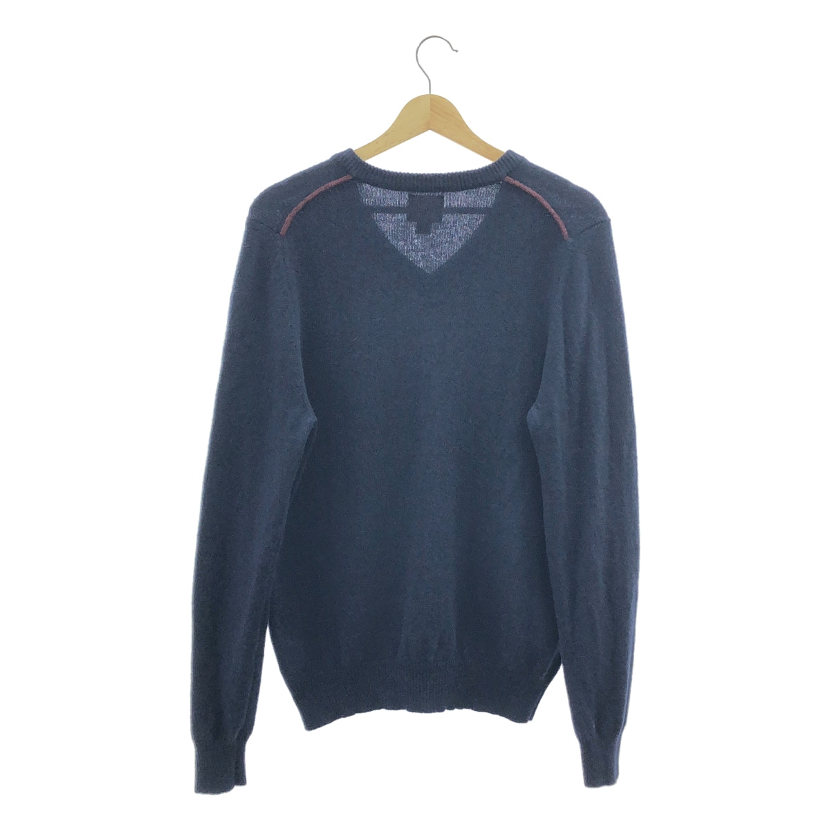 BROOKS BROTHERS / 브룩스 브라더스 | PURE LAMBSWOOL / 원포인트 로고 니트 스웨터 | M | 다크 네이비 | 남성