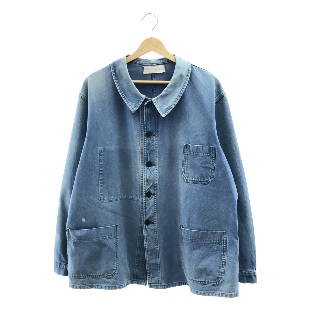 EURO VINTAGE / ユーロヴィンテージ | 推定60s～ ヴィンテージ / LE MONT SAINT MARTIN ル・モンサンマルタン / フレンチワーク ツイル ジャケット | ブルー | メンズ