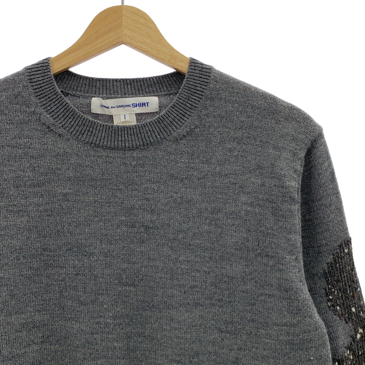 COMME des GARÇONS 襯衫 | 袖子設計圓領針織衫 | 尺寸 S | 男款