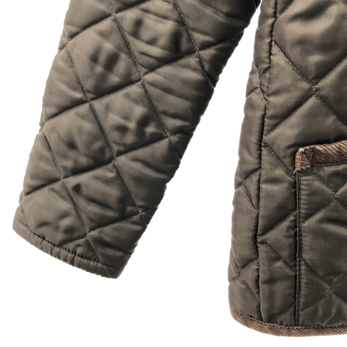 LAVENHAM / 라벤햄 | 퀼팅 라운드 컬러 재킷 | 38 | 브라운 | 여성