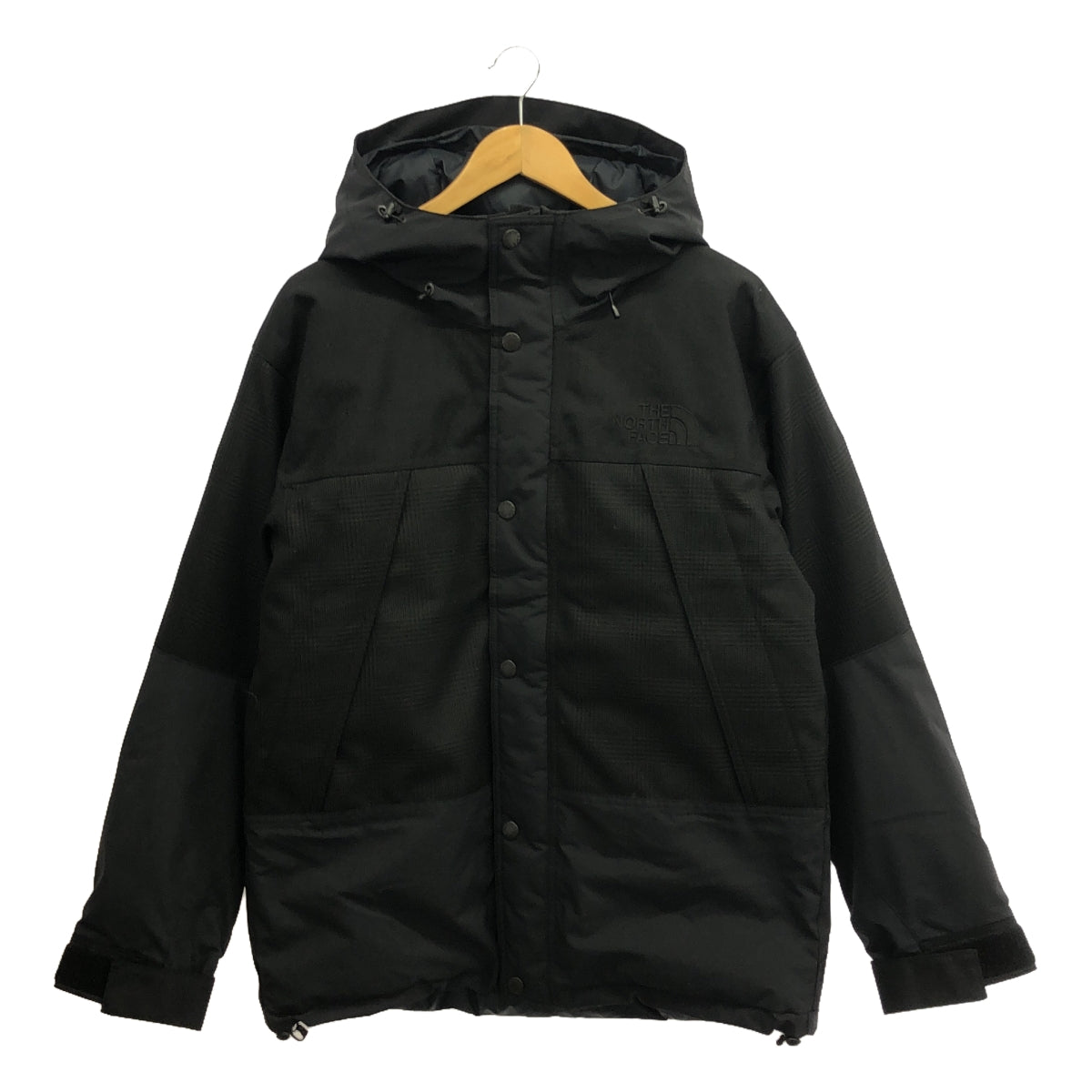 【美品】  eye JUNYA WATANABE COMME des GARCONS MAN / アイジュンヤワタナベ マン | 2023AW | × THE NORTH FACE ナイロンタフタ層ラミネート / ウールエステルチェック / ナイロンオックス ジャケット | S | ブラック | メンズ