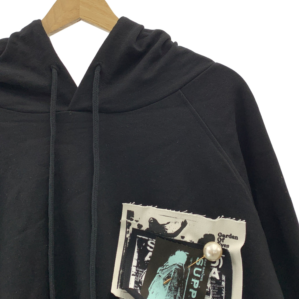 RAF SIMONS / 거친 시몬스 | 2020SS | oversized hoodie with patches &amp; pins 패치 &amp; 핀 오버 사이즈 후디 파커 | S |