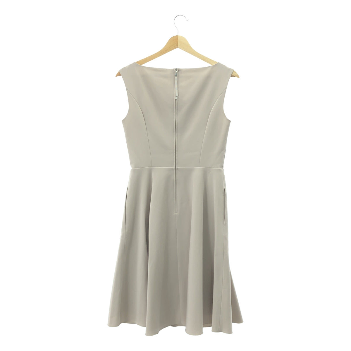 【美品】  FOXEY NEW YORK / フォクシーニューヨーク | ノースリーブ トリアセテート ワンピース | 40 | グレージュ | レディース