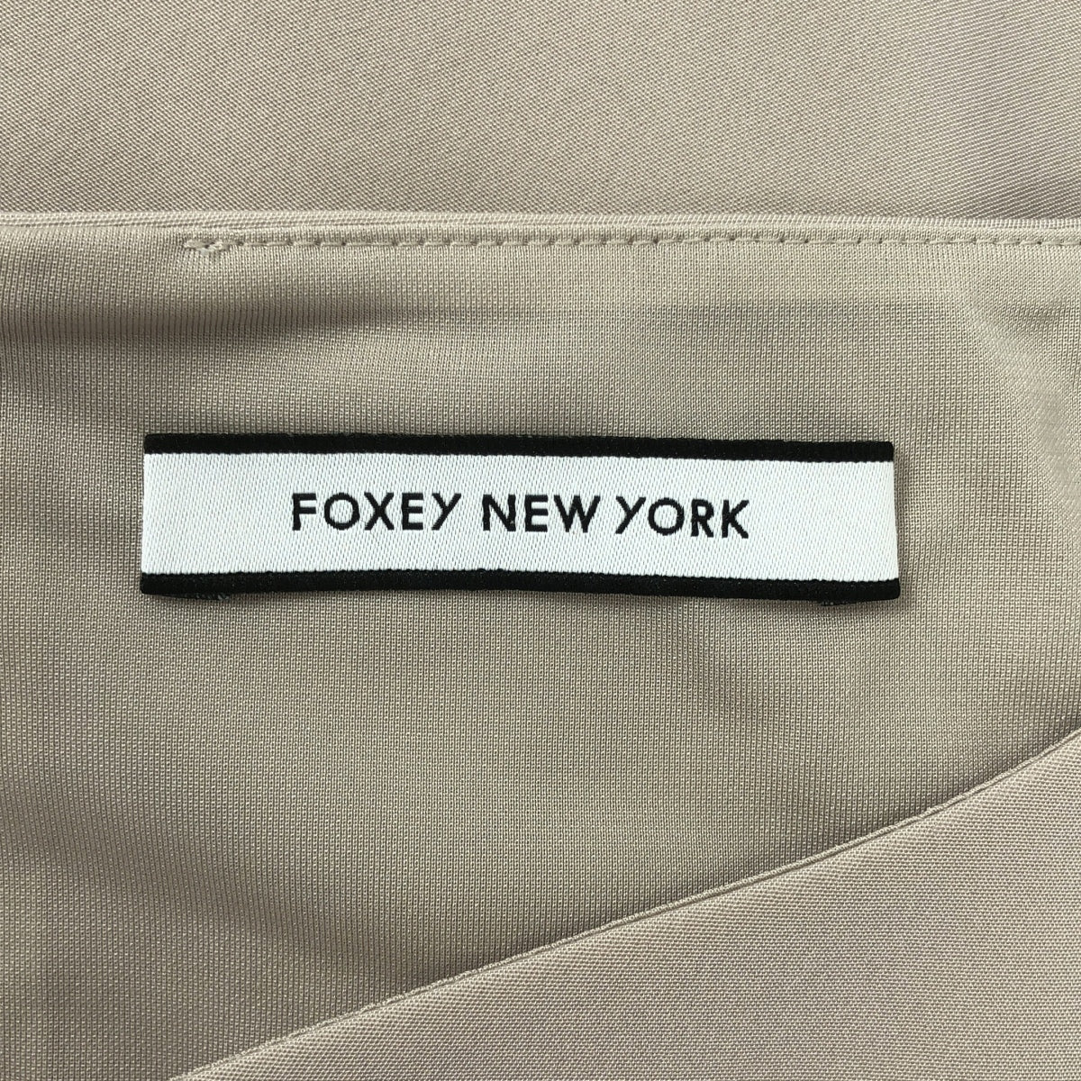 【美品】  FOXEY NEW YORK / フォクシーニューヨーク | ノースリーブ トリアセテート ワンピース | 40 | グレージュ | レディース