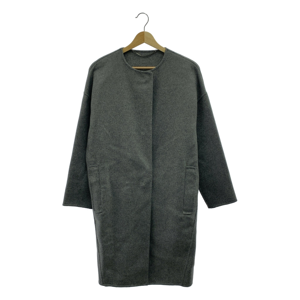 ADORE / アドーア | ノーカラー リバー ロングコート | 36 | レディース