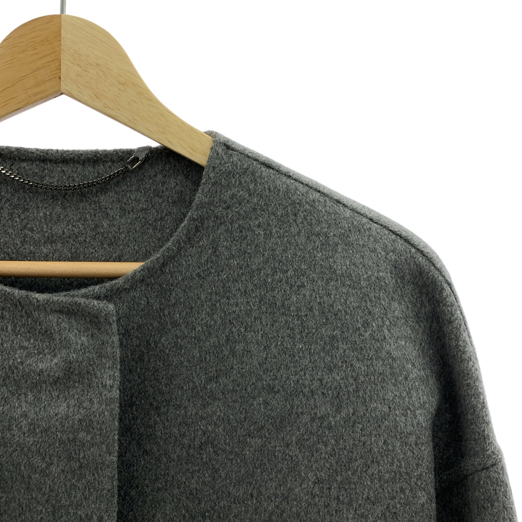 ADORE / アドーア | ノーカラー リバー ロングコート | 36 | レディース