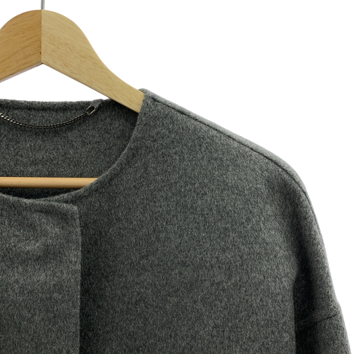 ADORE / アドーア | ノーカラー リバー ロングコート | 36 | レディース