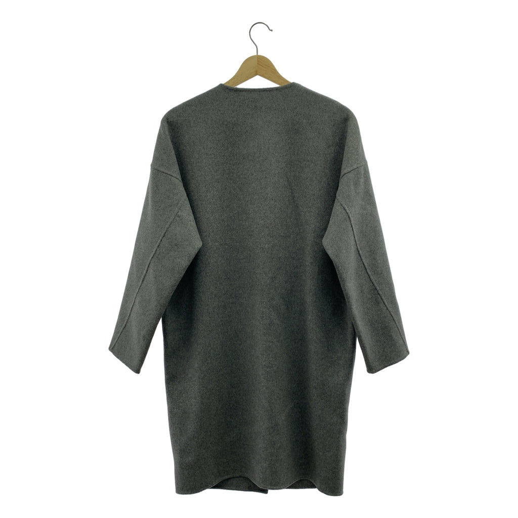 ADORE / アドーア | ノーカラー リバー ロングコート | 36 | レディース