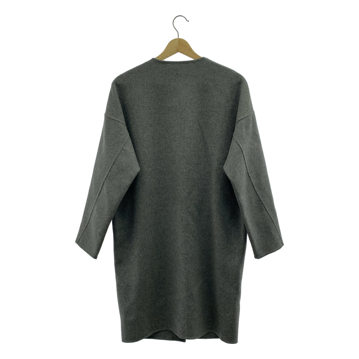 ADORE / アドーア | ノーカラー リバー ロングコート | 36 | レディース