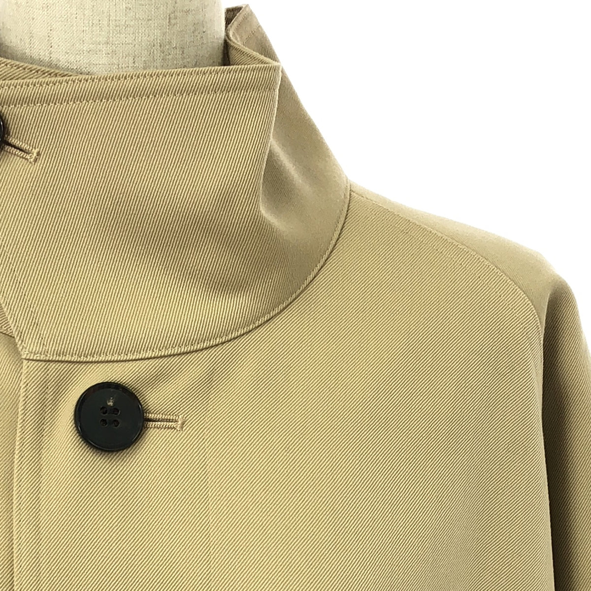 CABaN / Cavan | Wool gabardine stand-up collar coat | S | Women's