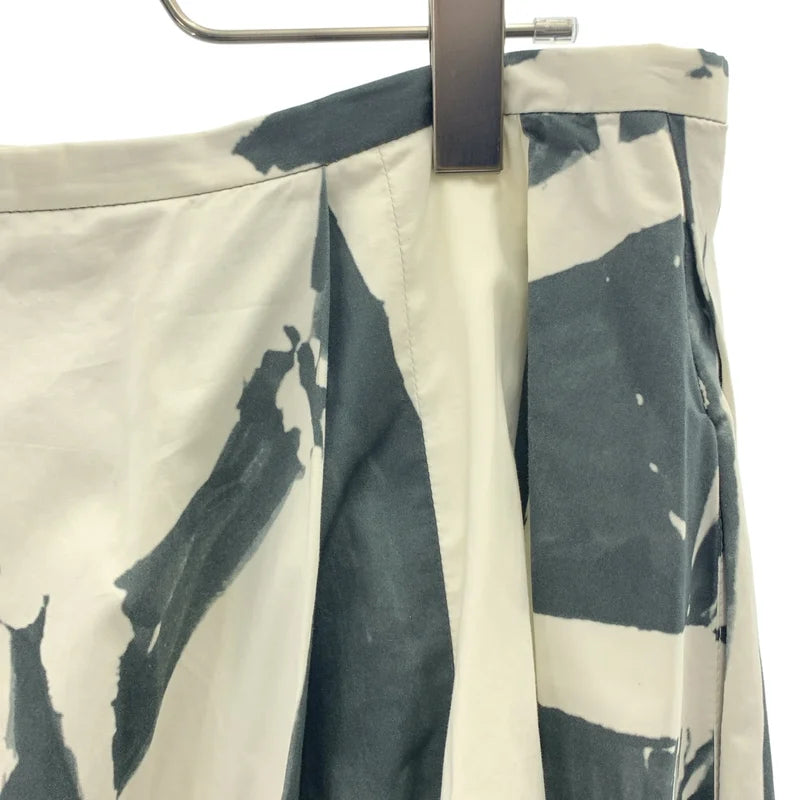 JIL SANDER NAVY / ジルサンダーネイビー | タック プリント ロングスカート | 44 | レディース