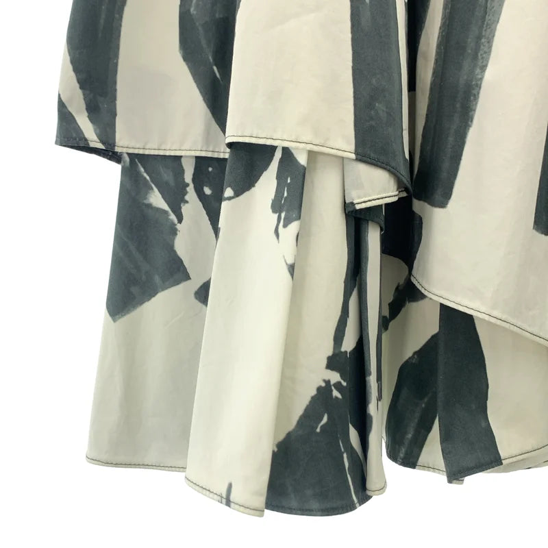 JIL SANDER NAVY / ジルサンダーネイビー | タック プリント ロングスカート | 44 | レディース