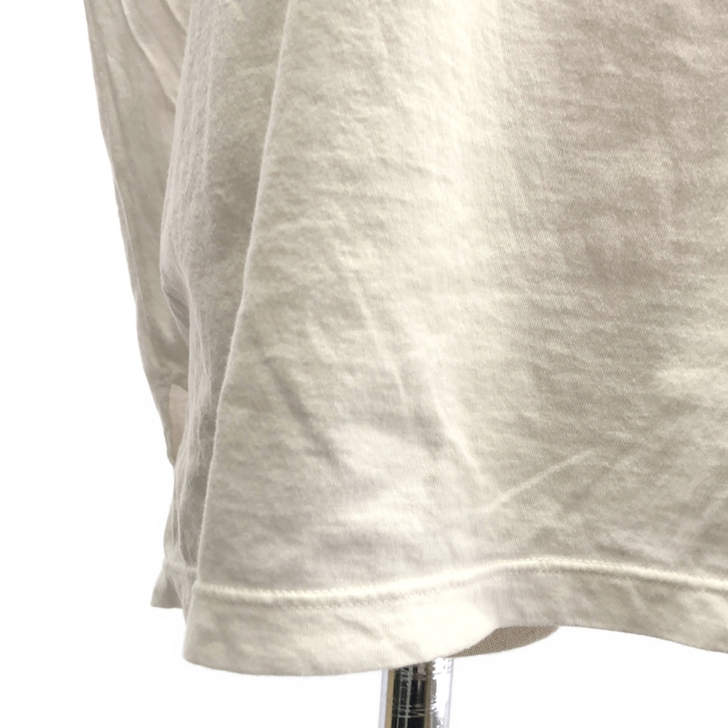 PRADA / 프라다 | 변형 백 로고 드로 스트링 슬릿 오버 컷 톱 | S | 화이트 | 여성