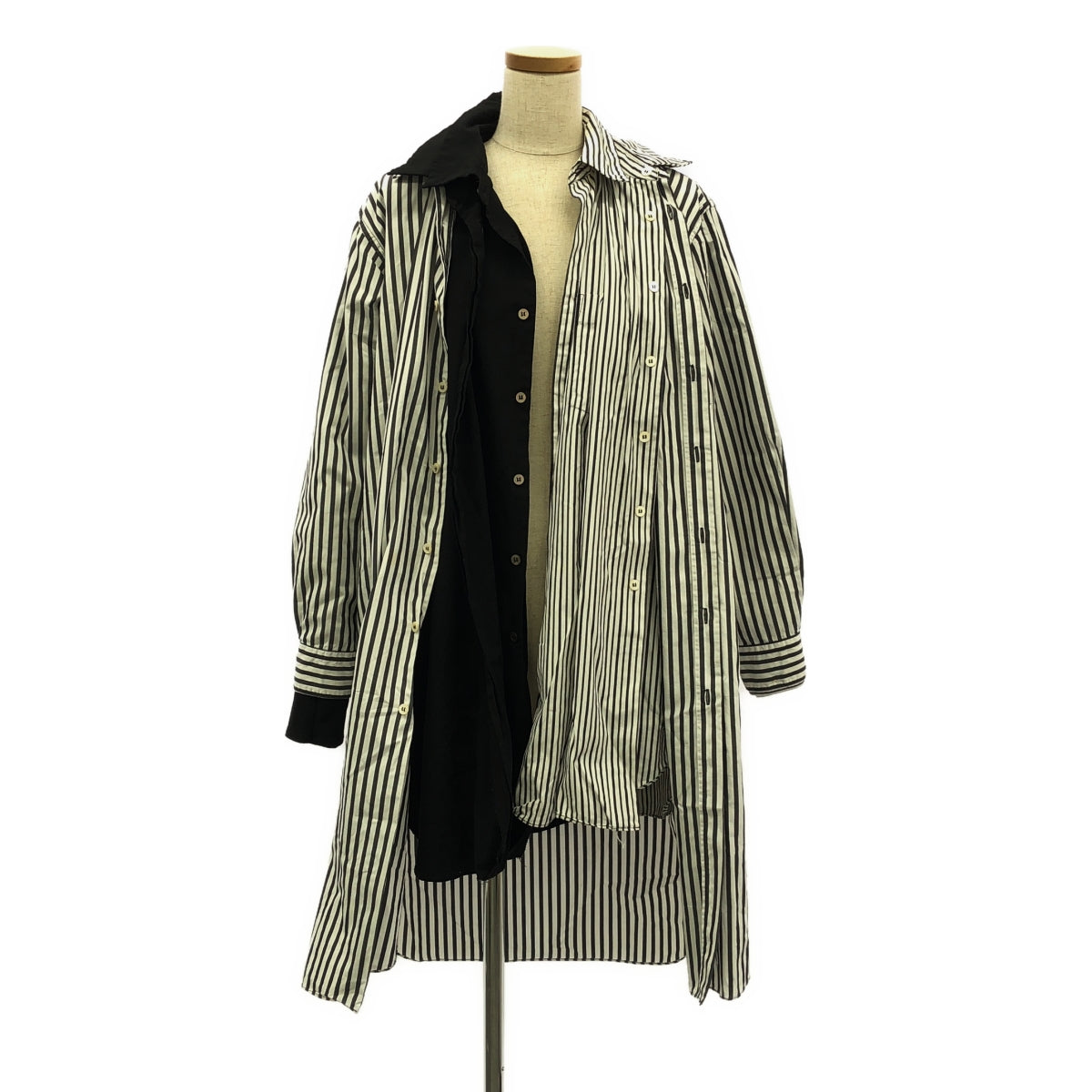 COMME des GARCONS | 2011SS | Multiple Personality Stripe Long Blouse | S | Black/White | Women's