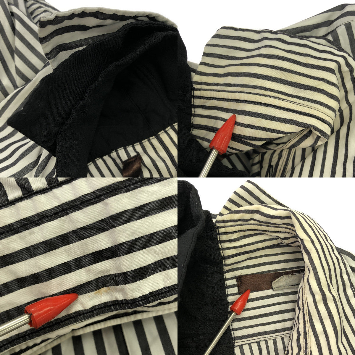 COMME des GARCONS | 2011SS | Multiple Personality Stripe Long Blouse | S | Black/White | Women's