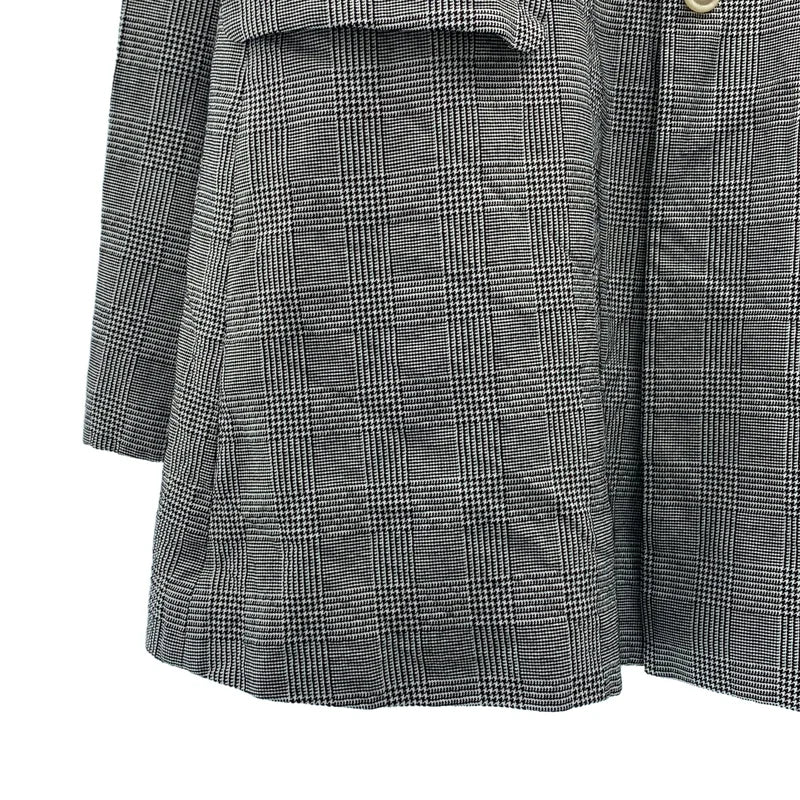 COMME des GARCONS COMME des GARCONS / 꼼꼼 | 2015SS | 특수 가공 글렌 체크 플레어 테일러드 재킷 | XS | 여성