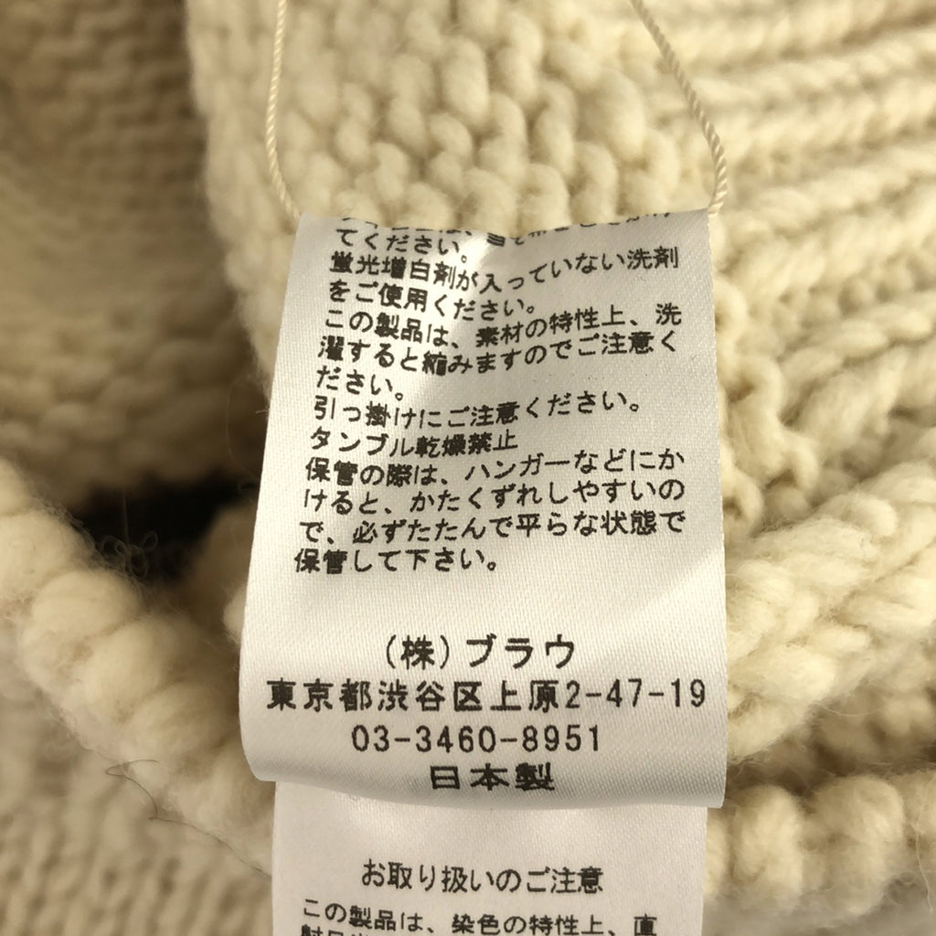 【新品】  NOWOS / ノーウォス | ウール ノルディック柄 カウチン フリンジ ニットカーディガン ジャケット | F | ホワイト | レディース