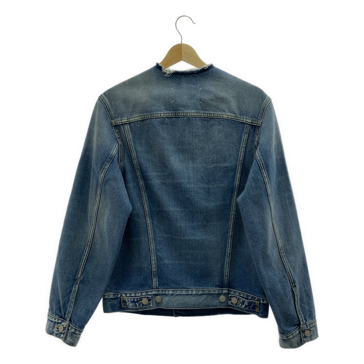 Maison Margiela / 메종 마르젤라 | 2021AW | 데미지 가공 노 컬러 데님 재킷 | 38 | 여성