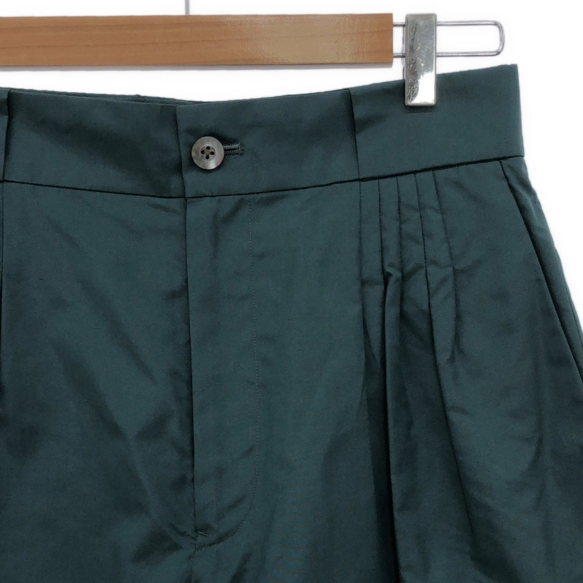 [New] mina perhonen | 2023 s/s | dew pants tuck tapered pants | 38 | green | women's