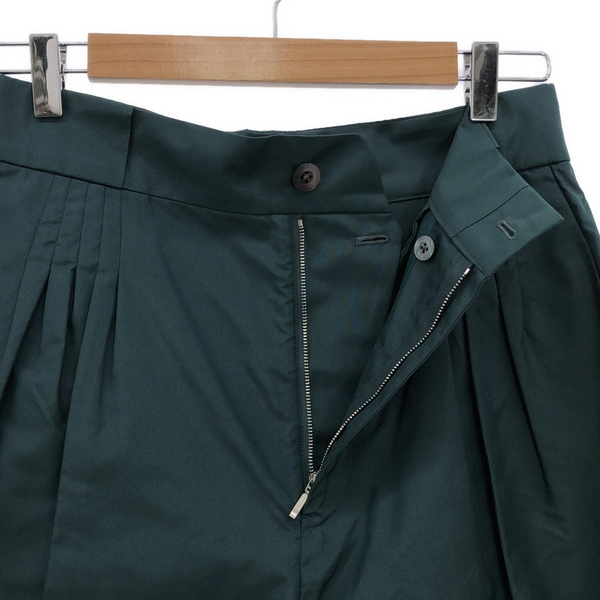 [New] mina perhonen | 2023 s/s | dew pants tuck tapered pants | 38 | green | women's