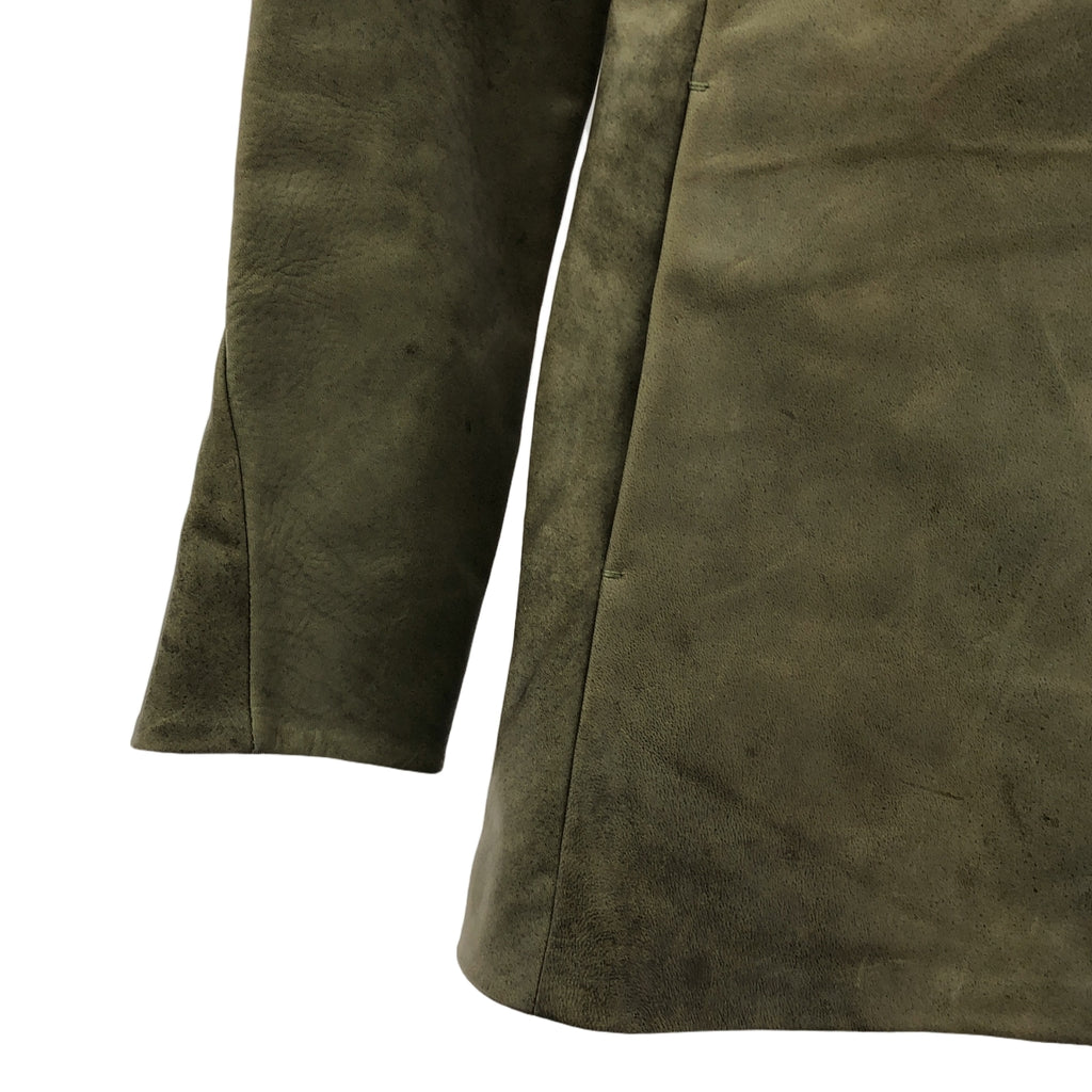 【美品】  m.a+ / エムエークロス | HORSE LEATHER / SILK CREPE LINING / レザー ジャケット / 総裏地 | 40 | gray | レディース