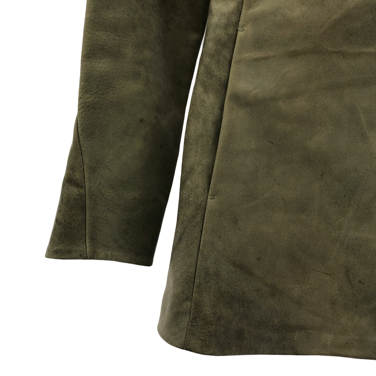 【美品】  m.a+ / エムエークロス | HORSE LEATHER / SILK CREPE LINING / レザー ジャケット / 総裏地 | 40 | gray | レディース