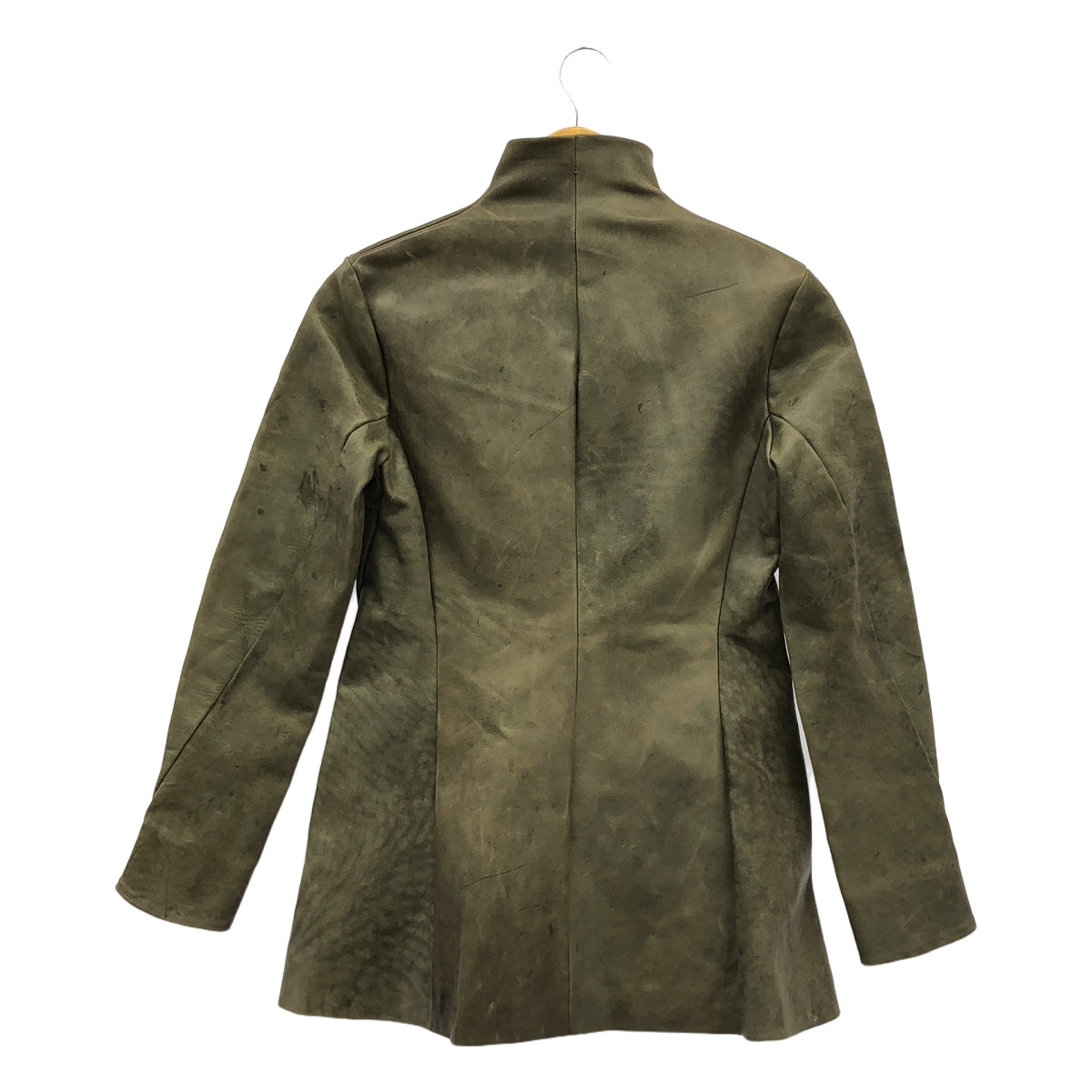 【美品】  m.a+ / エムエークロス | HORSE LEATHER / SILK CREPE LINING / レザー ジャケット / 総裏地 | 40 | gray | レディース