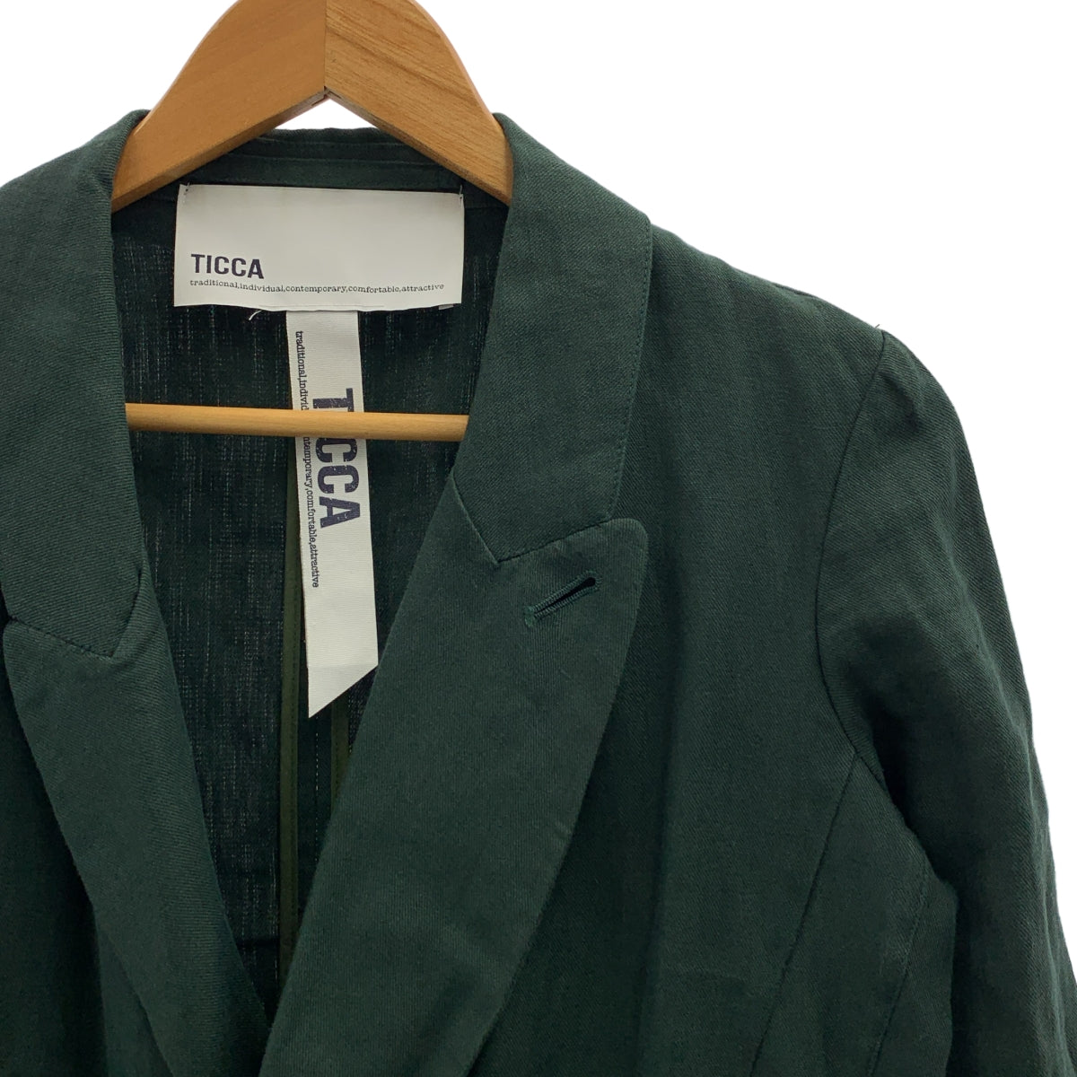TICCA / ティッカ | リネン ダブルブレスト テーラードジャケット | 1 | レディース