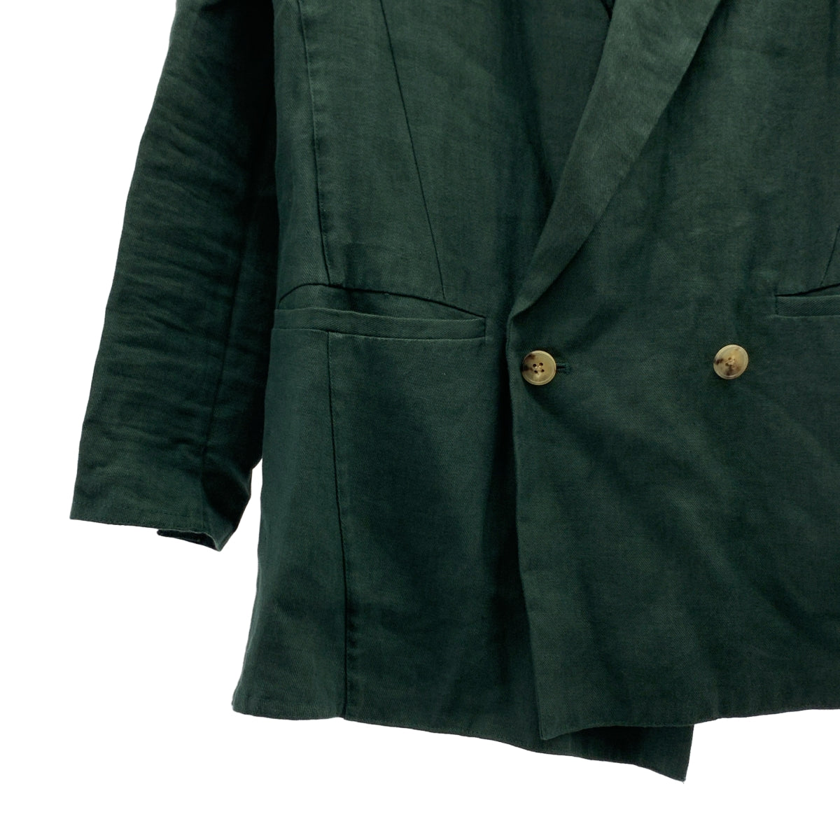 TICCA / ティッカ | リネン ダブルブレスト テーラードジャケット | 1 | レディース