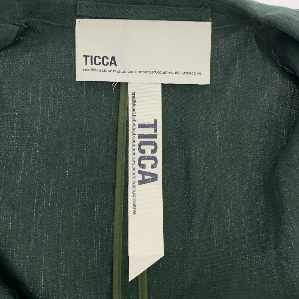 TICCA / ティッカ | リネン ダブルブレスト テーラードジャケット | 1 | レディース