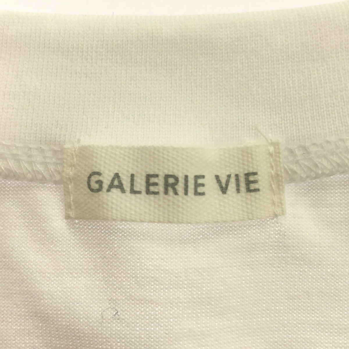 [Good Condition] GALERIE VIE | 2024SS | Fine Cotton Crew Neck T-Shirt | F | White | Women's